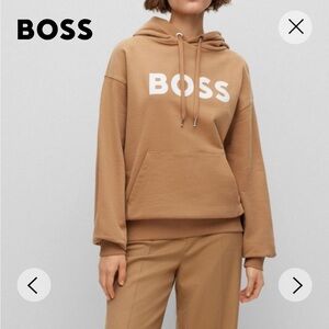 Hugo Boss COTTON-BLEND HOODIE WITH CONTRAST LOGO
Regular fit Light Brown size S